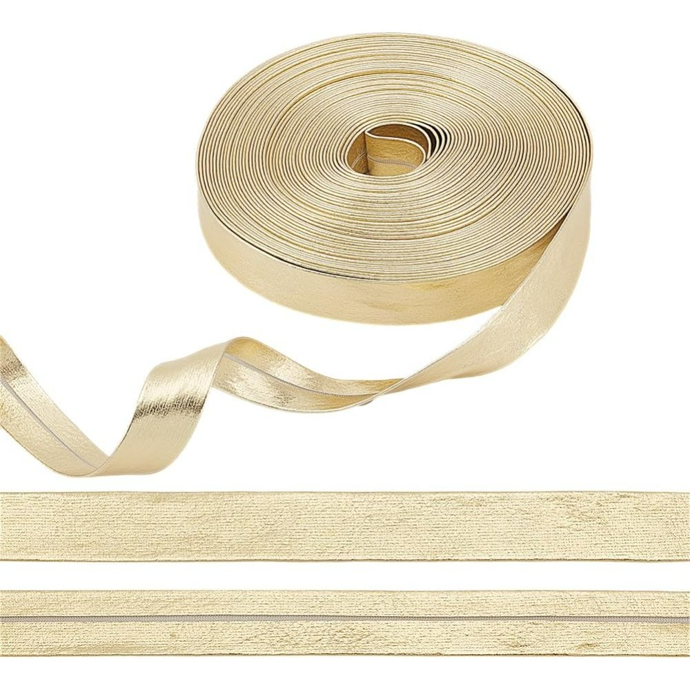Binding Tape Bias - 9,8 jarda złotej skóry Dwustronny pasek