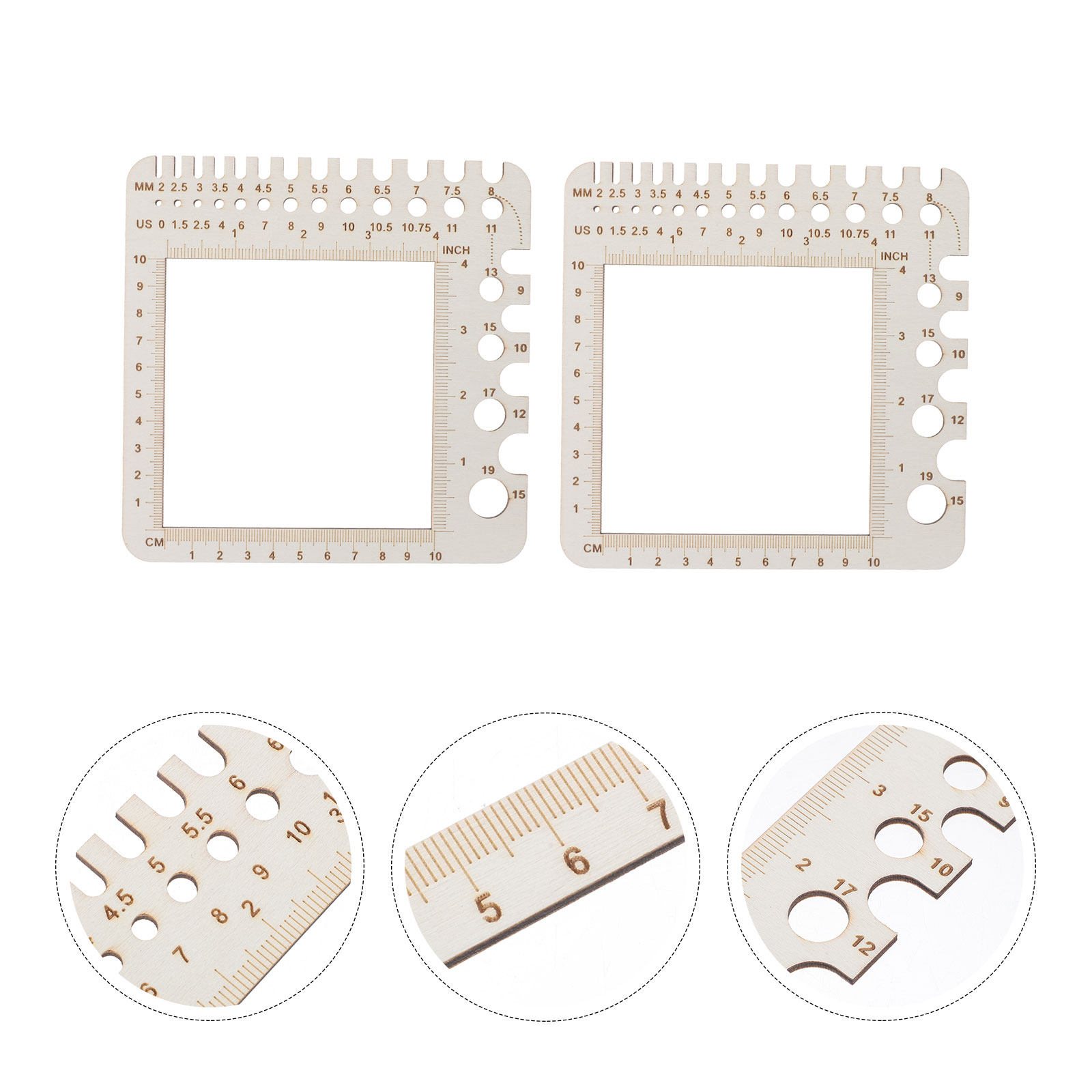 2 szt. drewnianych linijek do  – Sewing Gauge Ruler recenzja i cena