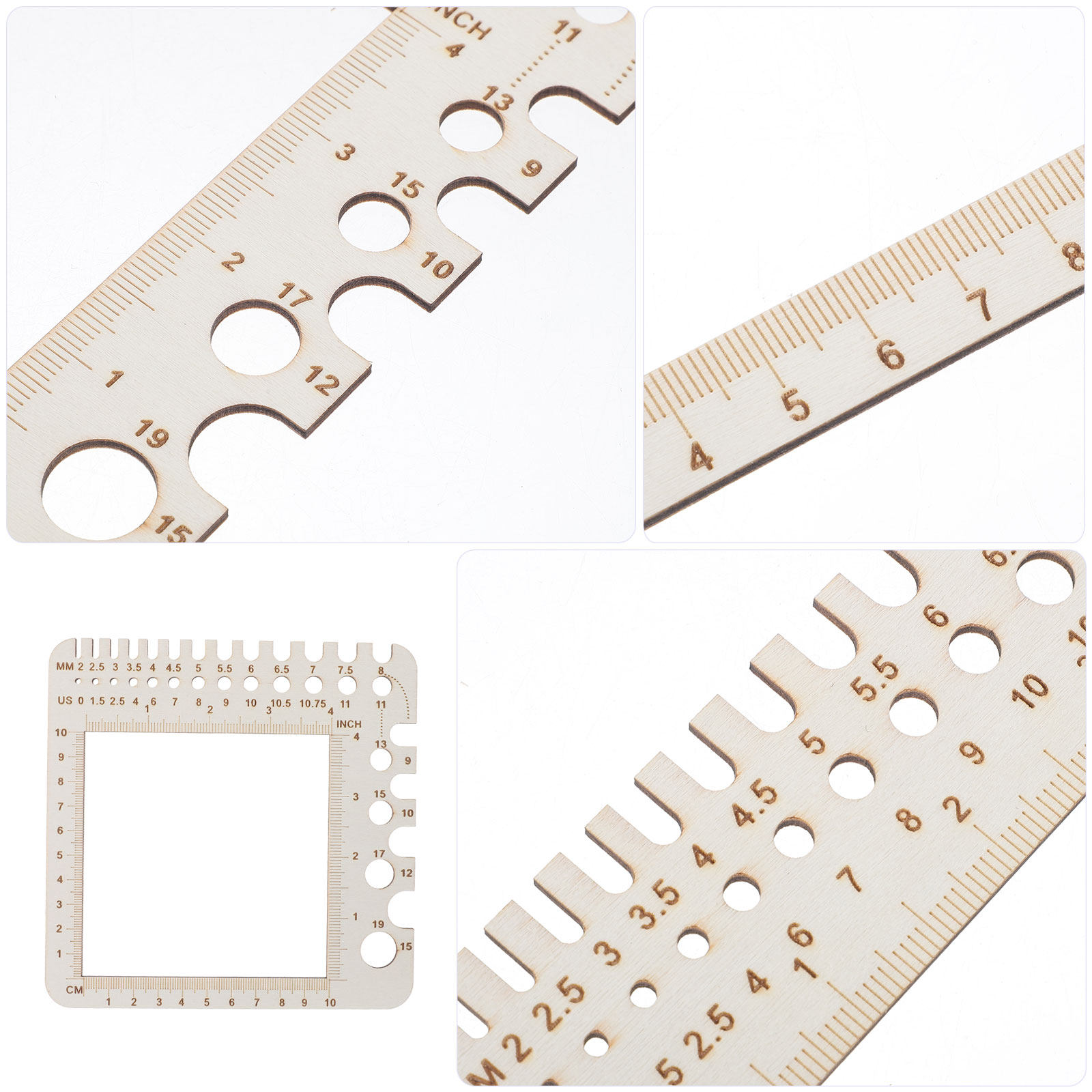 2 szt. drewnianych linijek do  – Sewing Gauge Ruler recenzja i cena