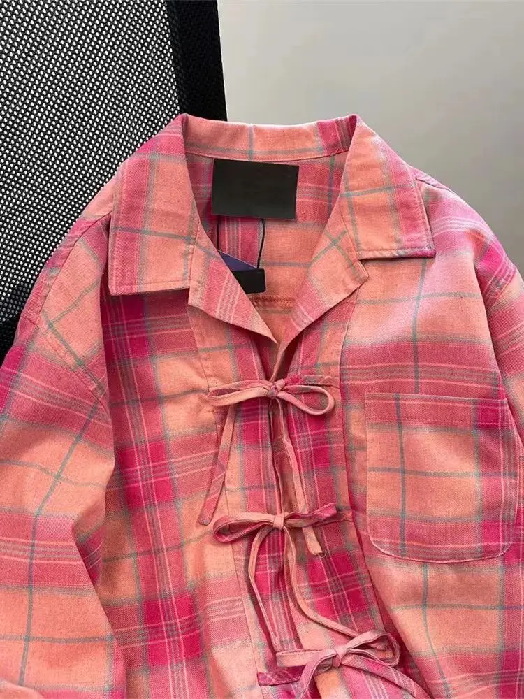 Koszula damska w różową kratę  – Sewing V recenzja i cena